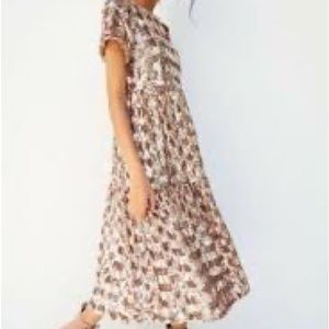 NWT Anthropologie Maeve Rose Gold Sequined MIDI Dress size Medium